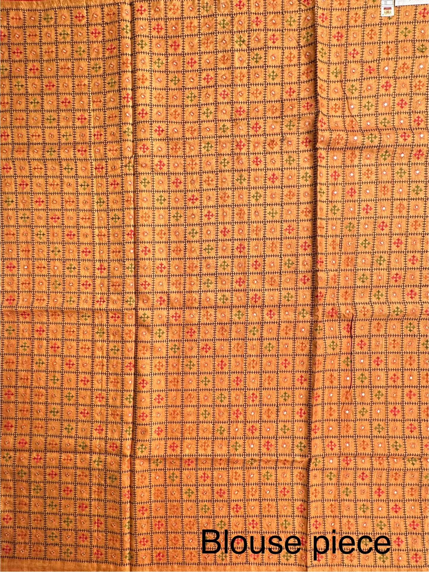 Mustard Pure Tussar Silk Saree With Embroidery