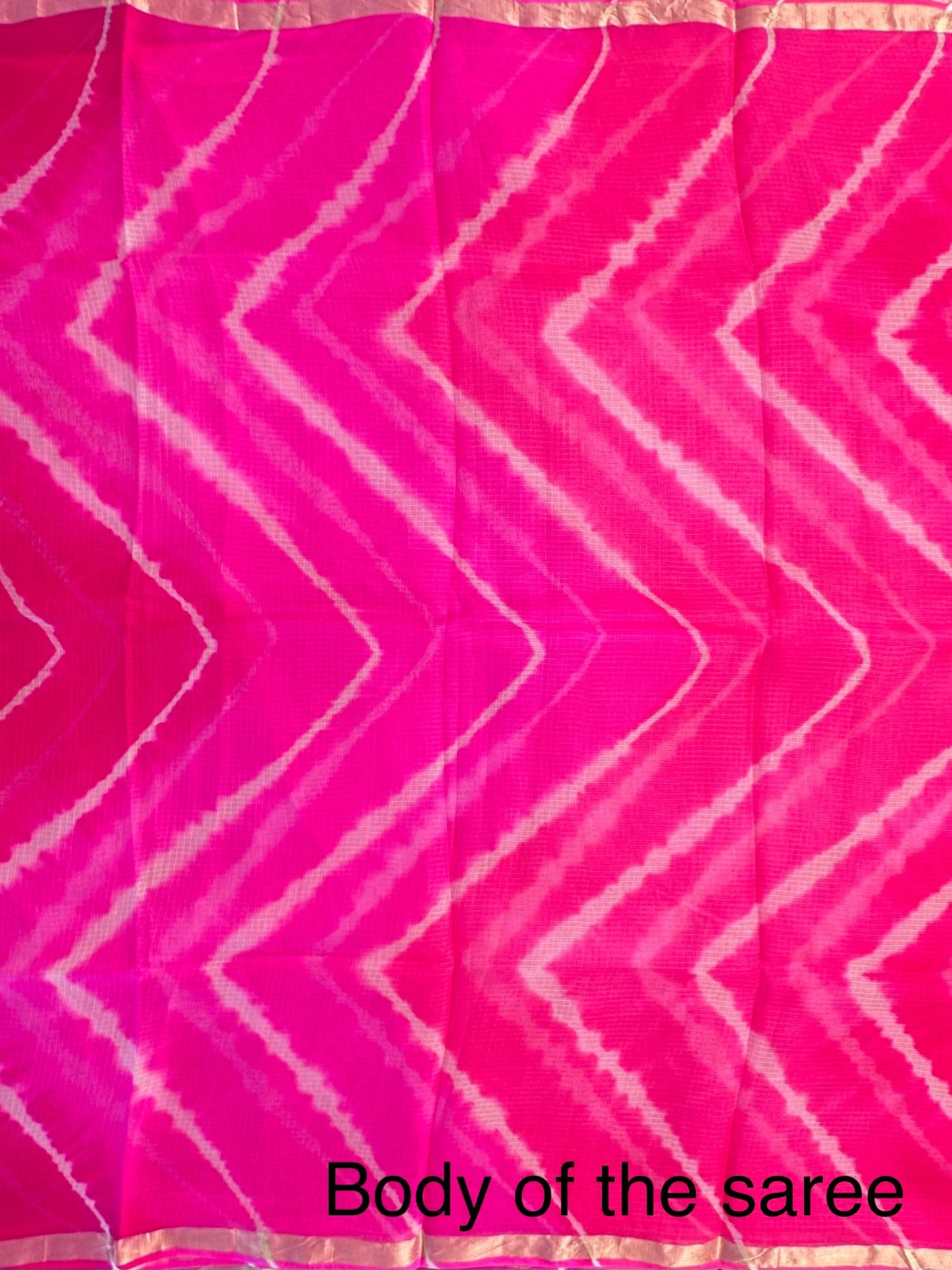 Rani Leheriya Kota Doria Pure Silk Saree