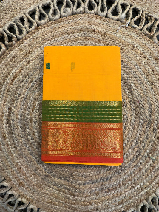 Orange Narayanpet Cotton Saree