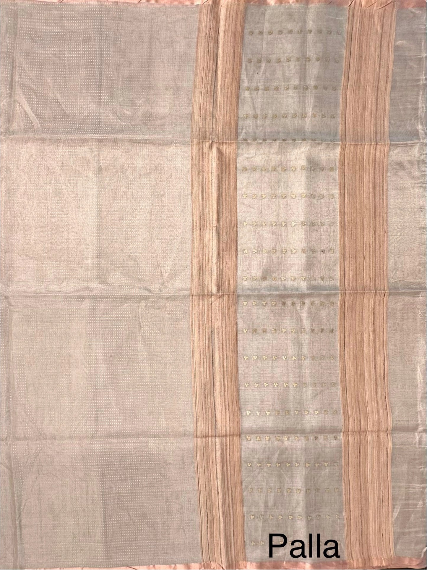 Silver Emboss Tissue Saree