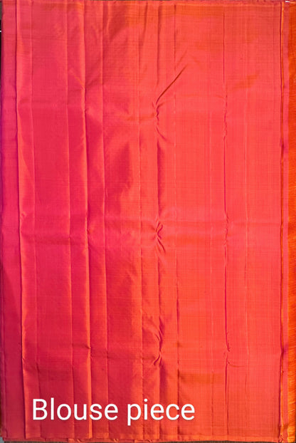 Pink Handloom Kanjivaram Pure Silk Saree