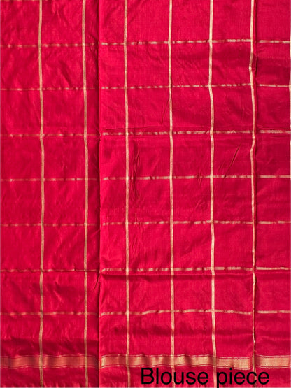 Off White-Maroon Patola Pure Silk Saree