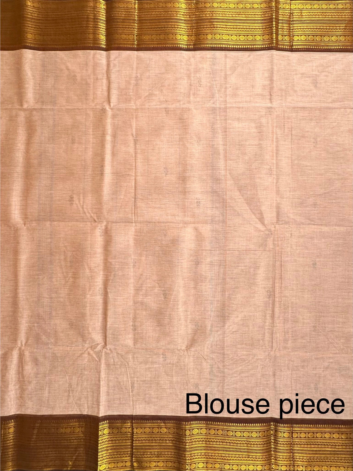 Beige-Brown Narayanpet Cotton Saree