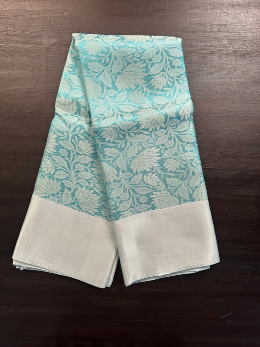 Firozi Blended Tissue Saree