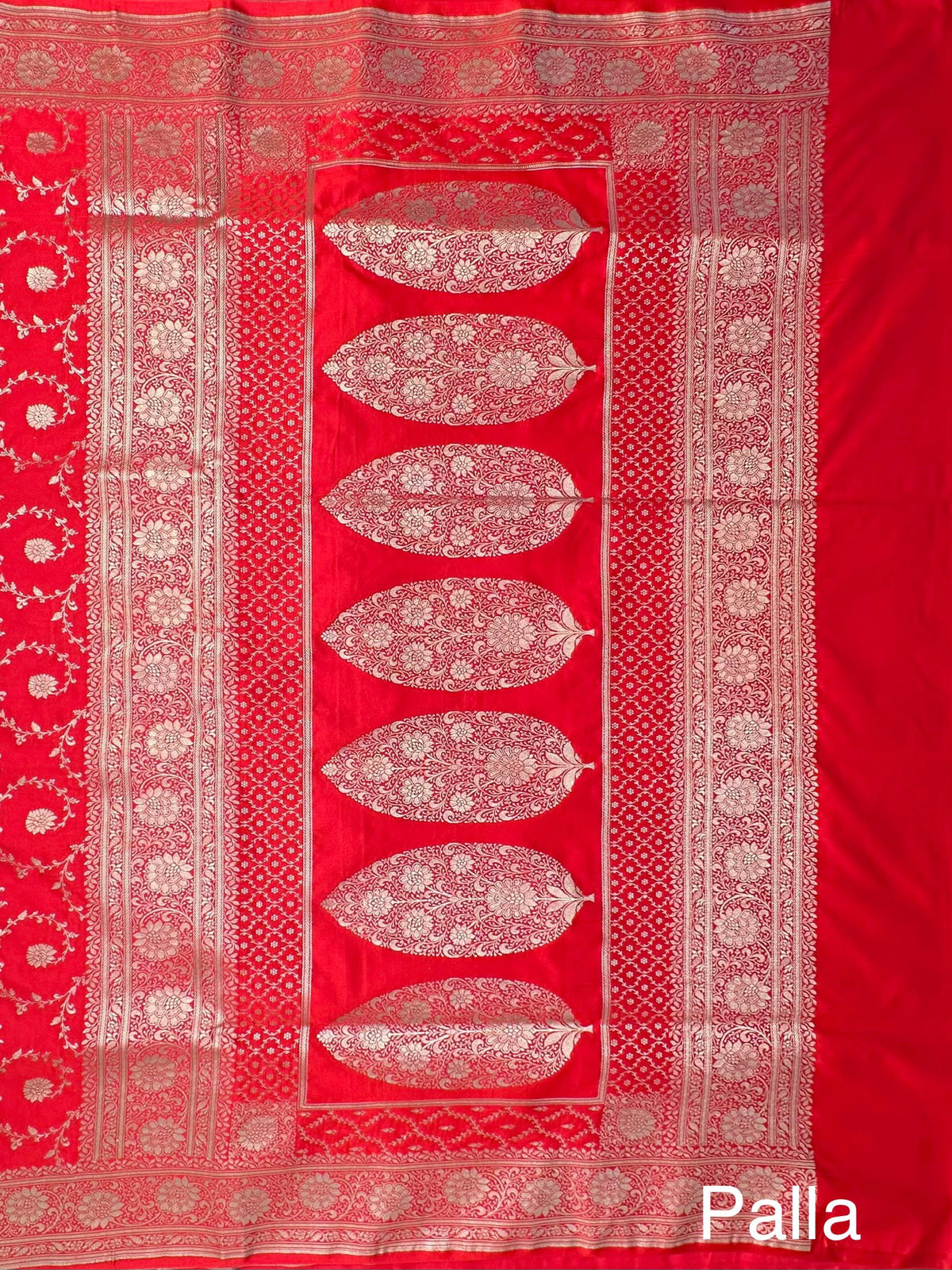 Red Banarasi Jaal Artificial Silk Saree