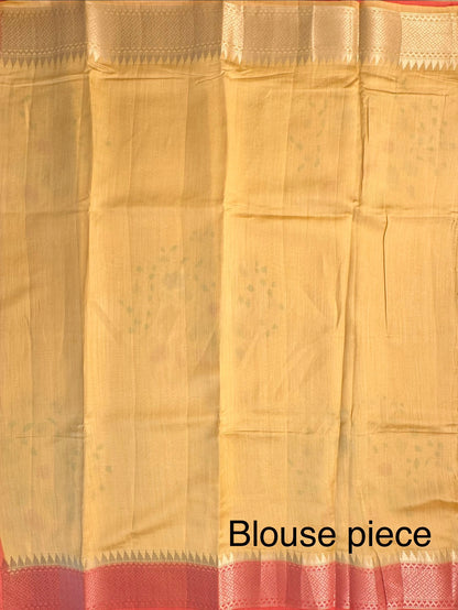 Yellow Vishakha Pure Silk Saree