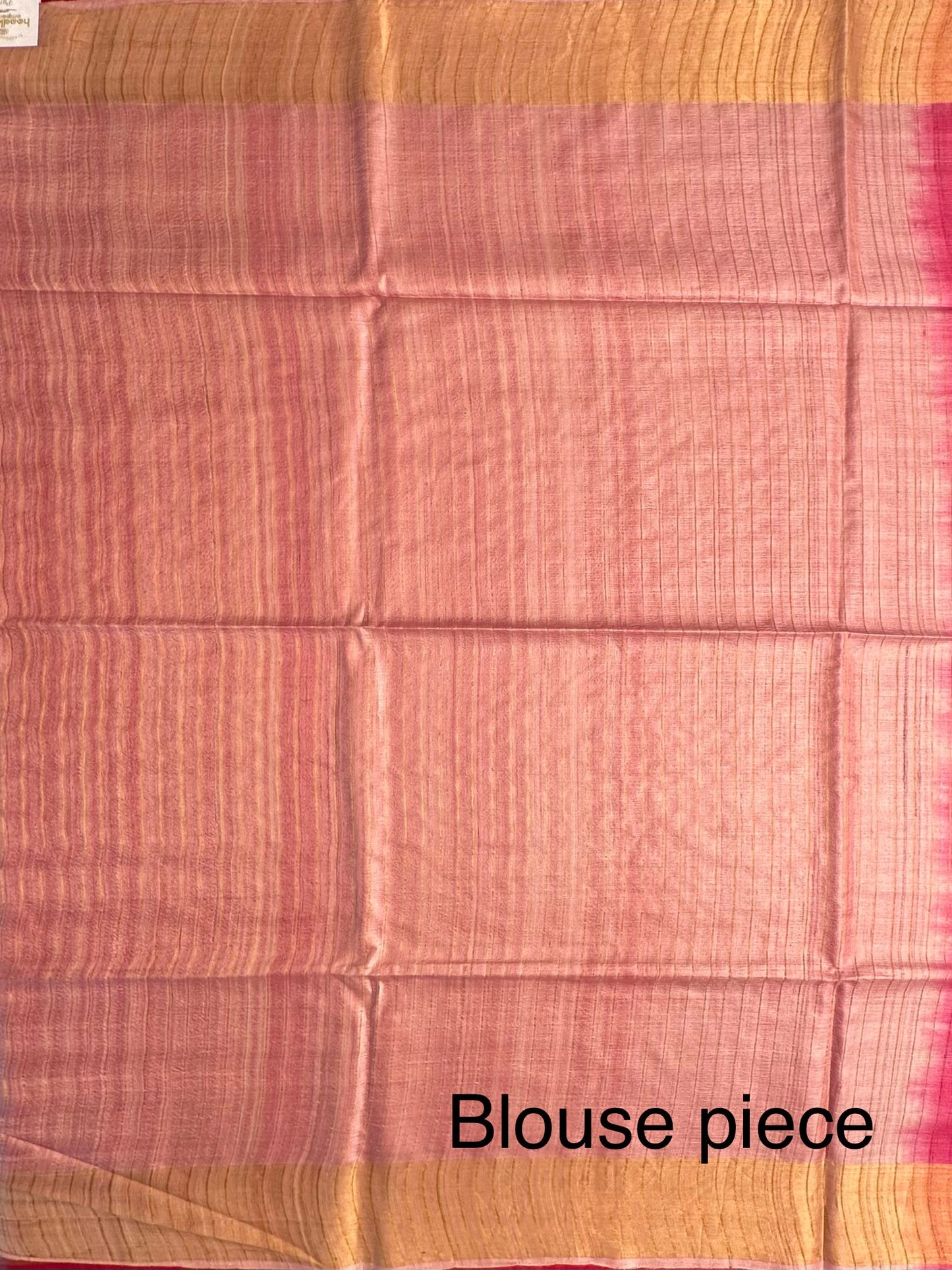 Rani-Pink Handloom Tussar Silk Saree