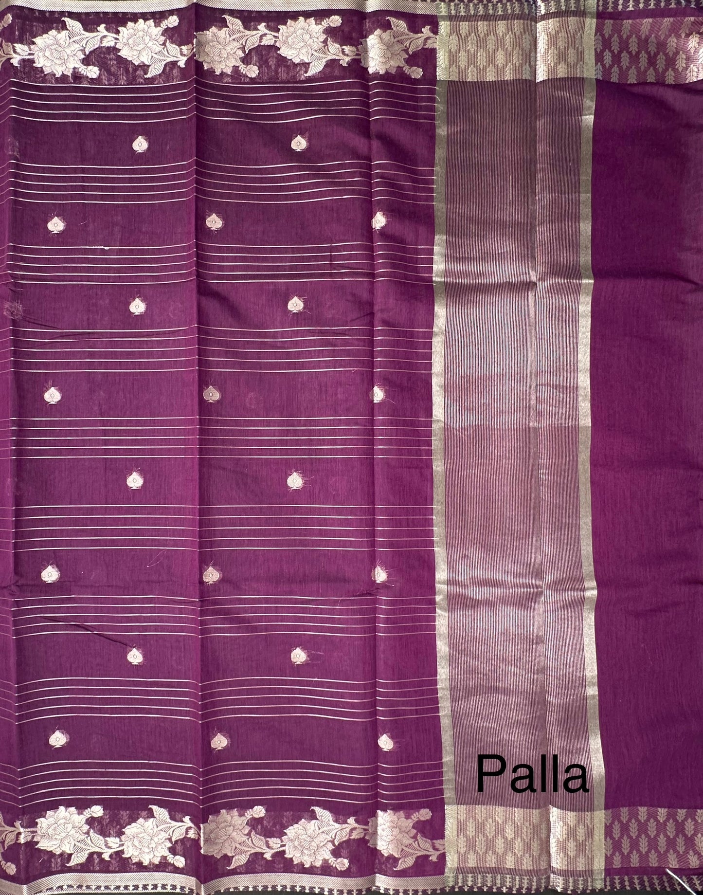 Deep Purple Chanderi Cotton Saree