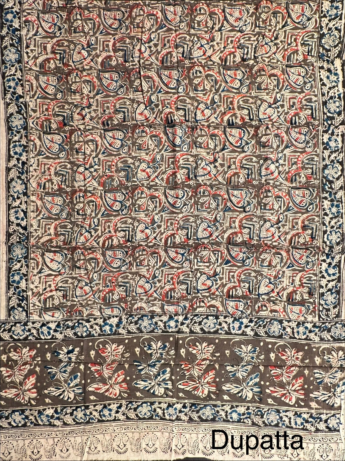 Rani Pink Mangalgiri Cotton Unstitched 3-Piece Suit