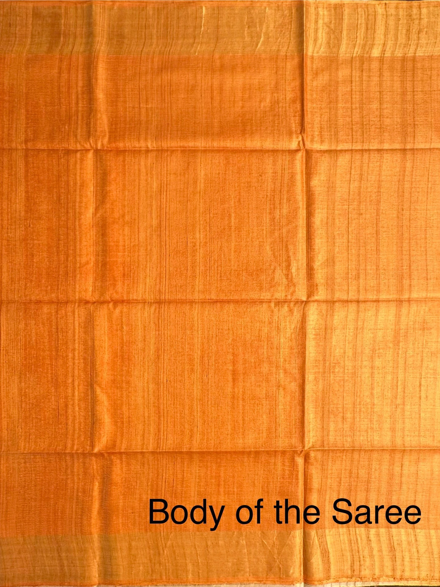 Mustard Handloom Tussar Silk Saree