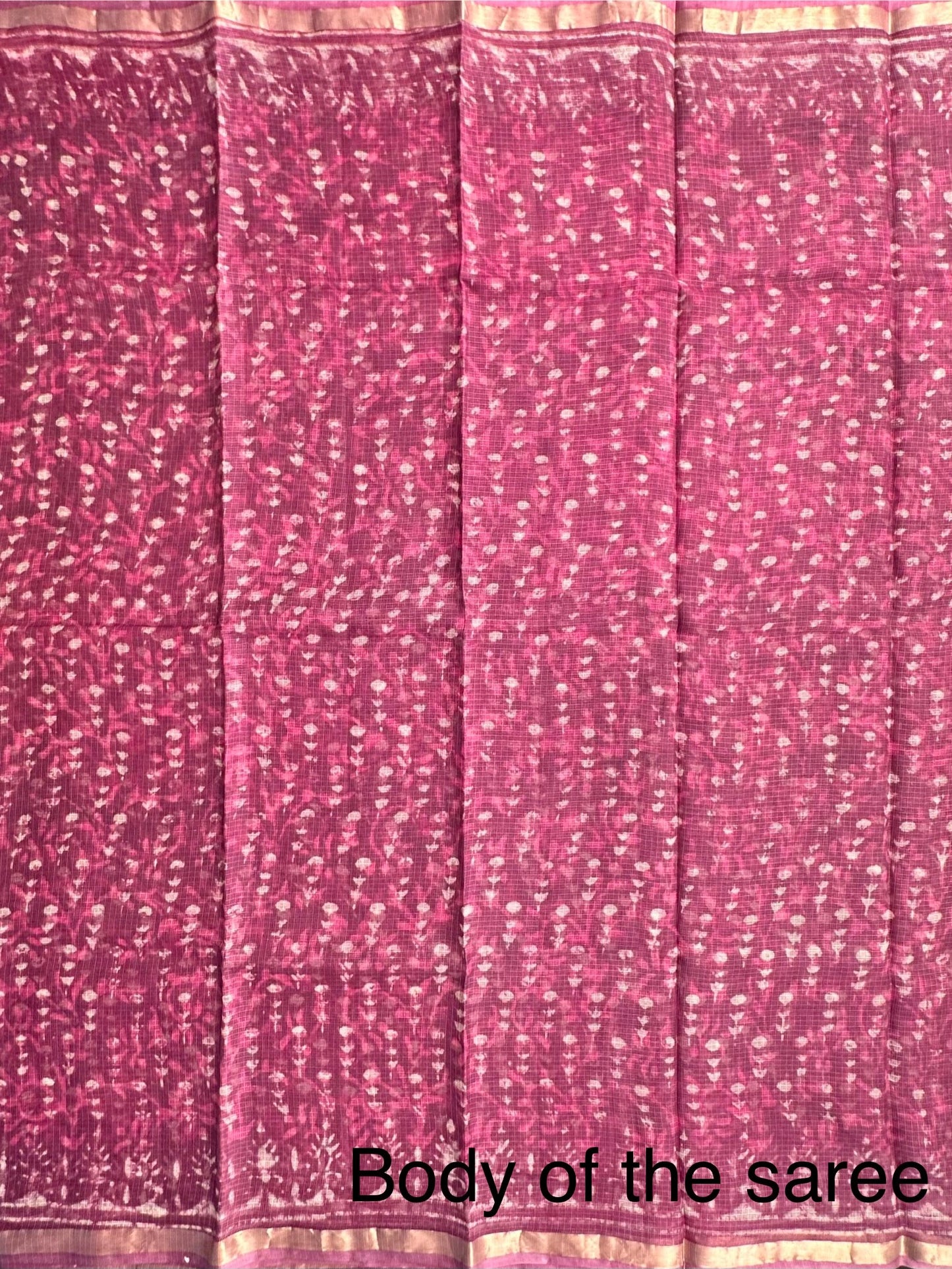 Purple Kota Doria Cotton-Silk Saree