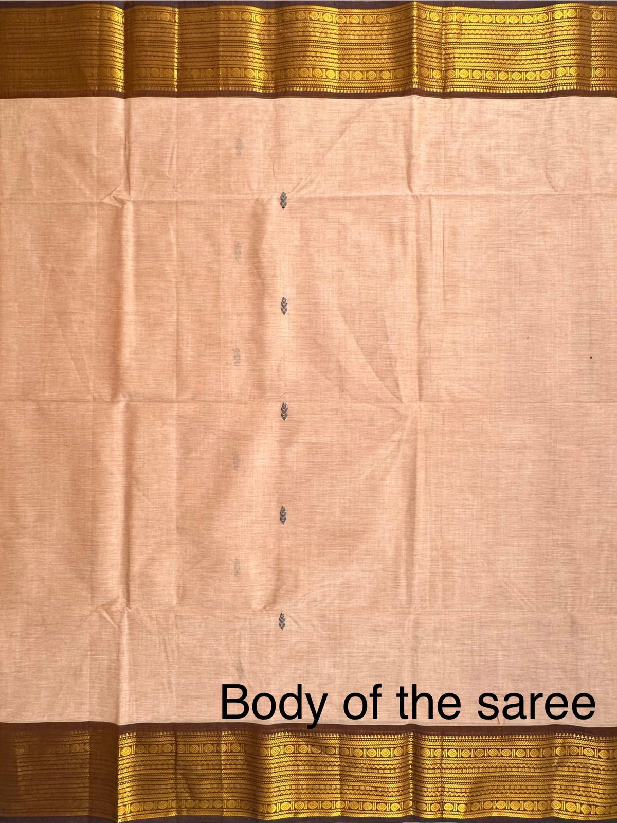 Beige-Brown Narayanpet Cotton Saree