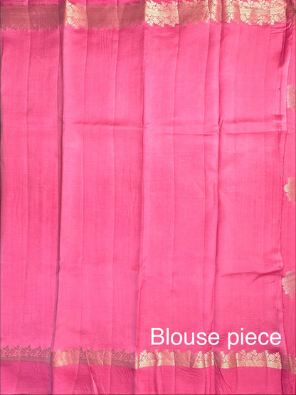 Pink Vishakha Pure Silk Saree