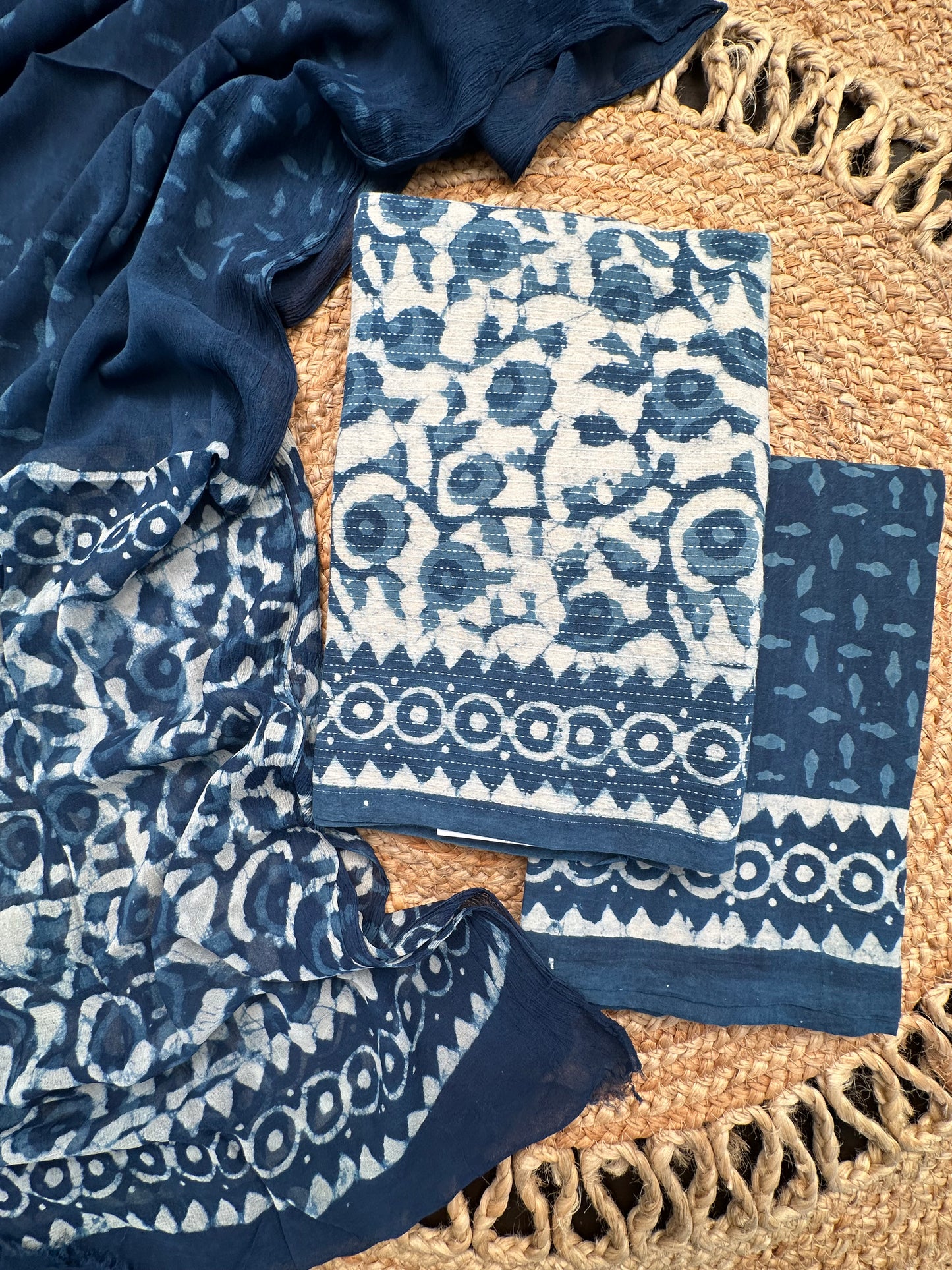Indigo Blue Pure Cotton Suit