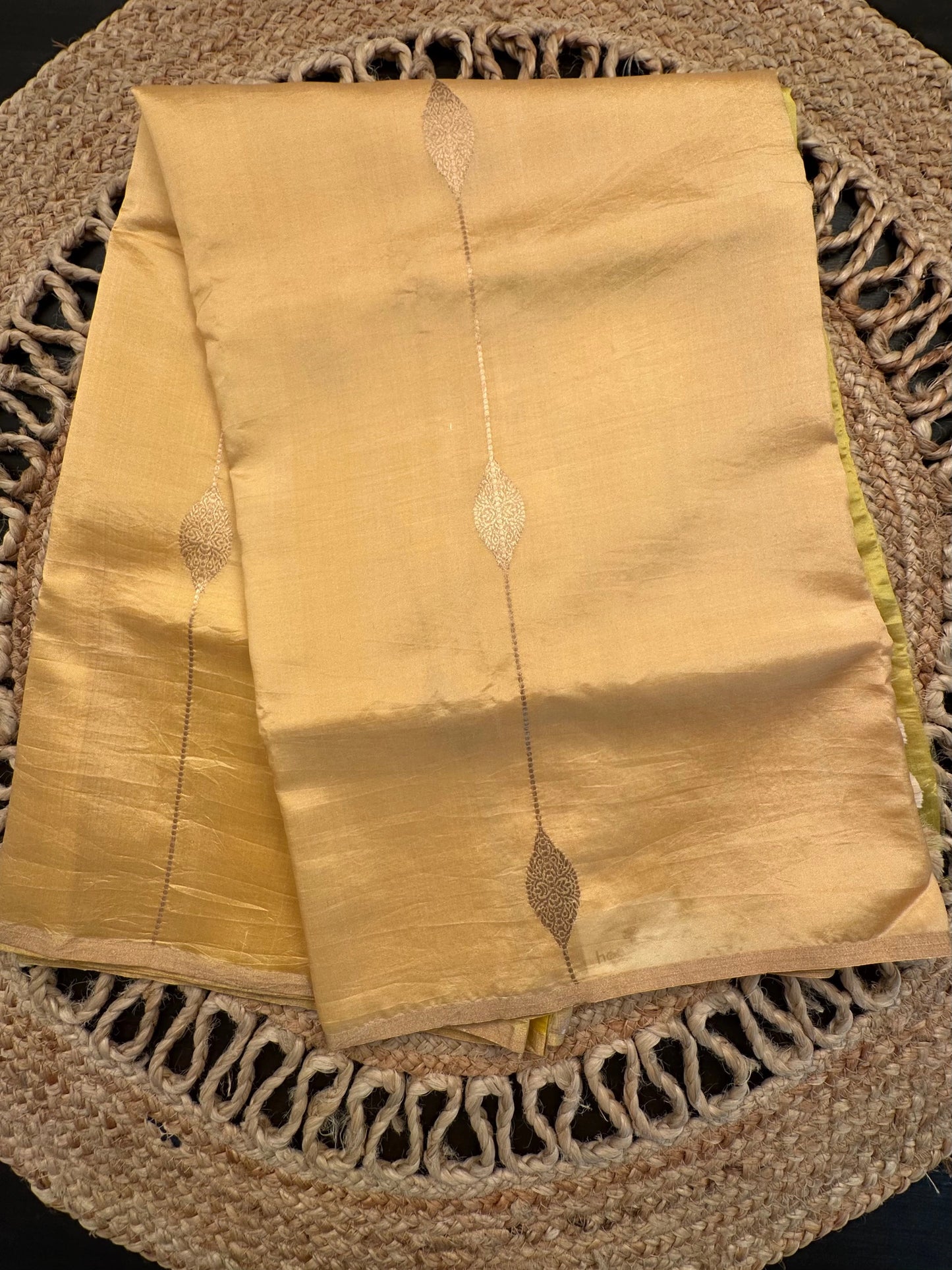 Yellow Banarasi Pure Silk Saree