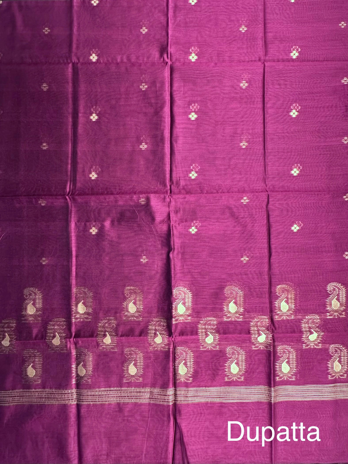 Navy Blue-Deep Purple Jacquard 3-piece Unstitched Cotton Suit