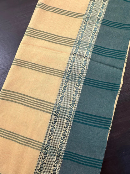 Yellow-Green Tripura Cotton Saree