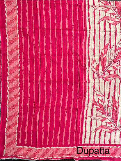 Rani Angrakha Printed Cotton 3-Piece Suit