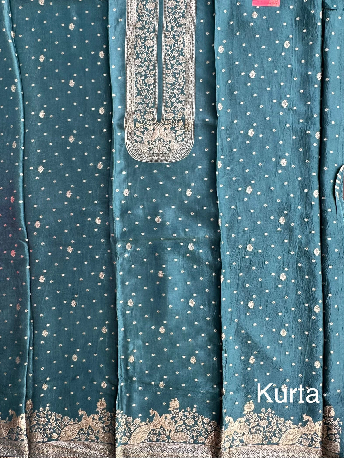 Rama Green Artificial Crepe Unstitched 3-Piece Suit