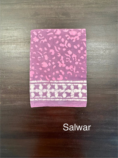 Purple Pure Cotton 3-Piece Unstitched Suit