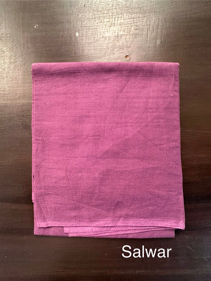 Purple Fancy Cotton 3-Piece Suit