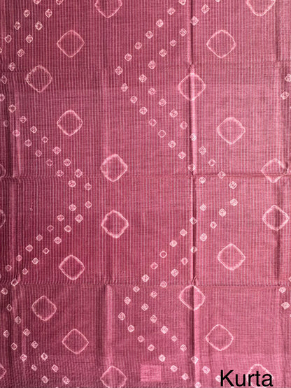 Dusky Pink Kumari Art Cotton 3-Piece Suit