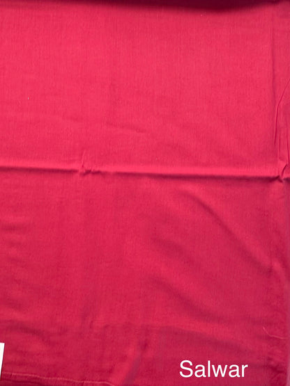 Magenta Printed Chanderi 3-Piece Unstitched Suit