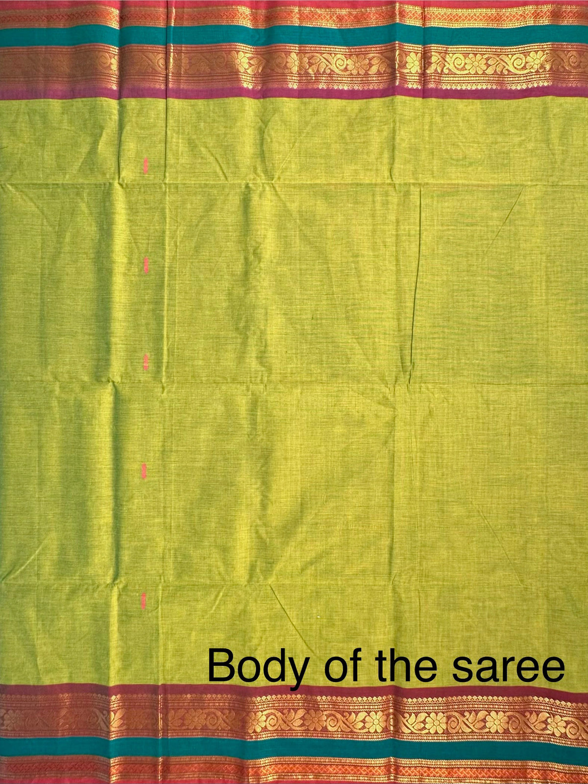 Parrot Green Narayanpet Cotton Saree