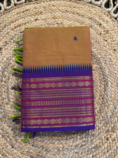 Mehndi Green Narayanpet Cotton Saree