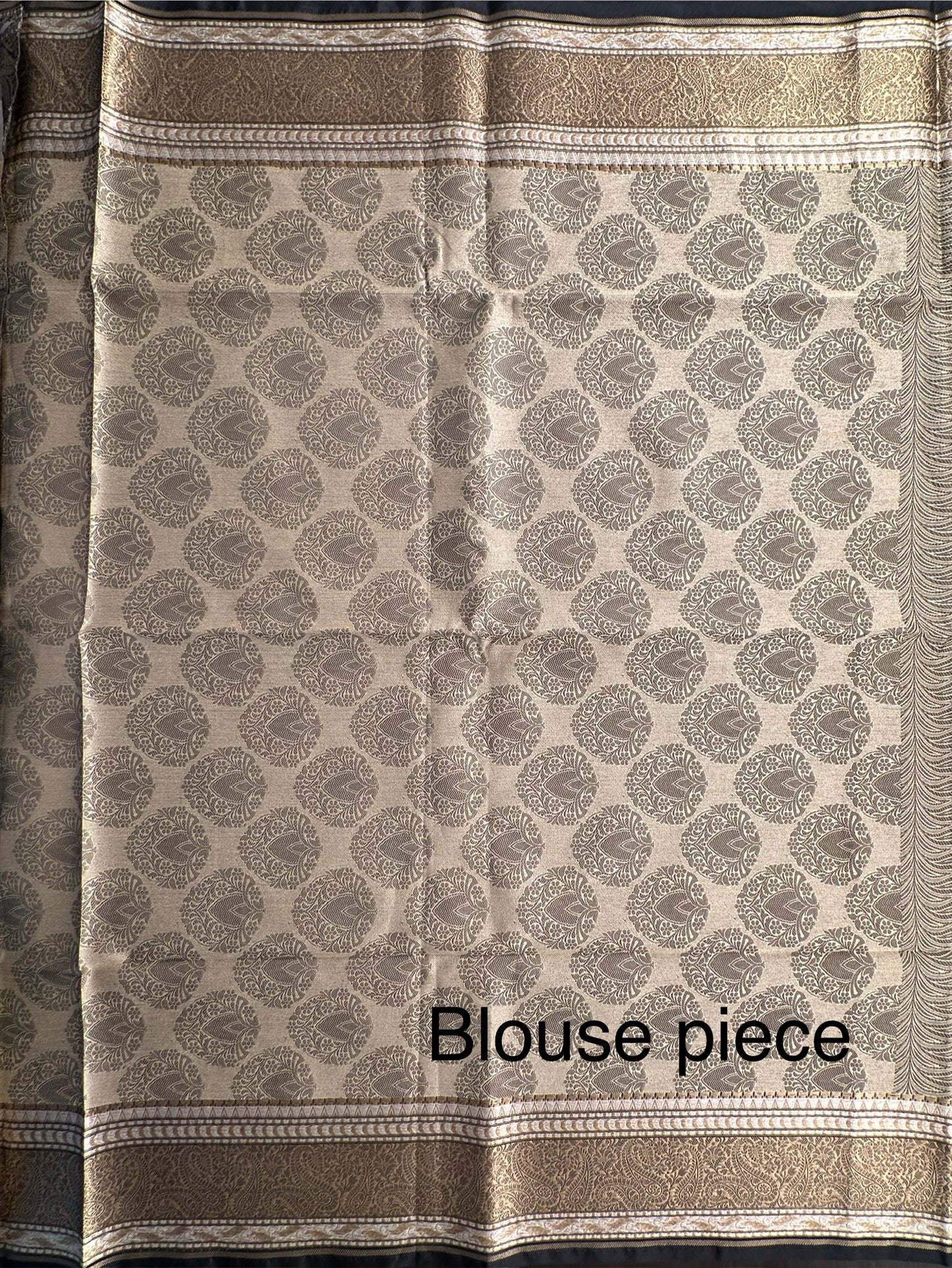 Grey-Black Fancy Tissue Saree
