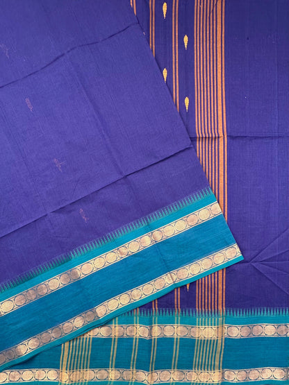 Blue Narayanpet Cotton Saree