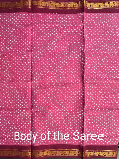 Dusky Pink Soongadi Cotton Saree