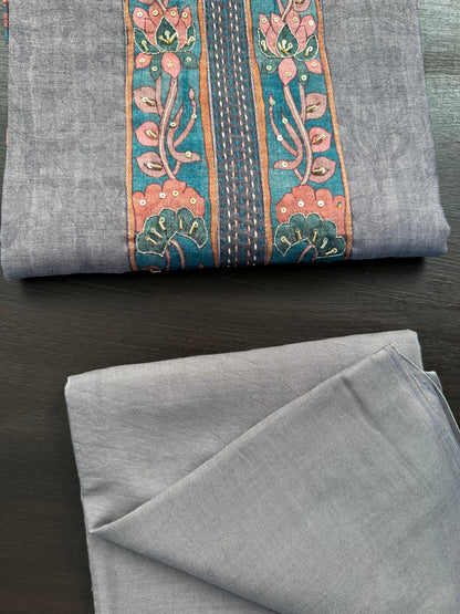 Grey Fancy Cotton 3-Piece Suit