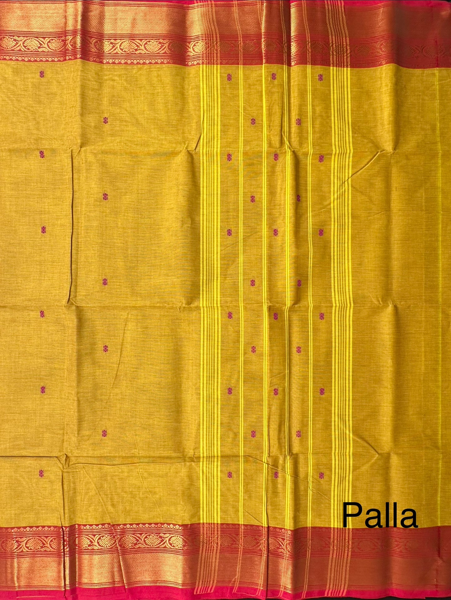 Olive Green Narayan pet Cotton Saree