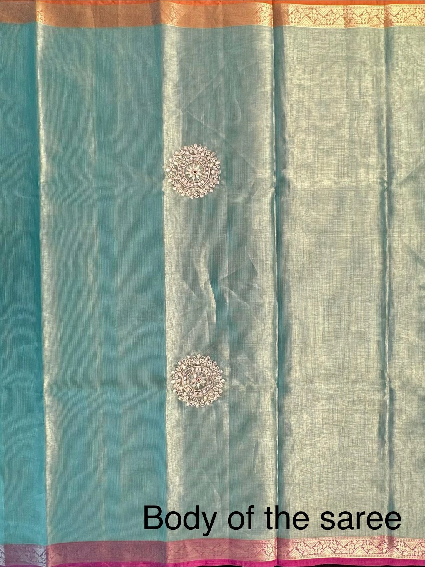 Green HandWork Tissue Saree
