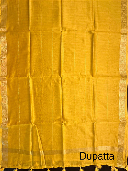 Mustard Dhruvisha Handloom Chanderi Suit
