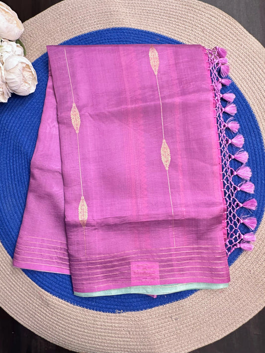 Purple-Mauve-Green Vedika Banarasi Pure Silk Saree