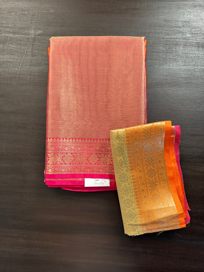 Dusky Pink Amrit Tissue Saree