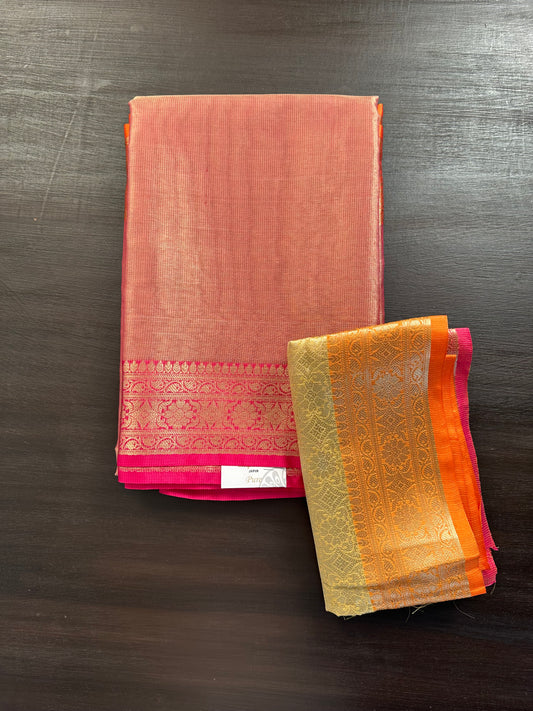 Dusky Pink Amrit Tissue Saree