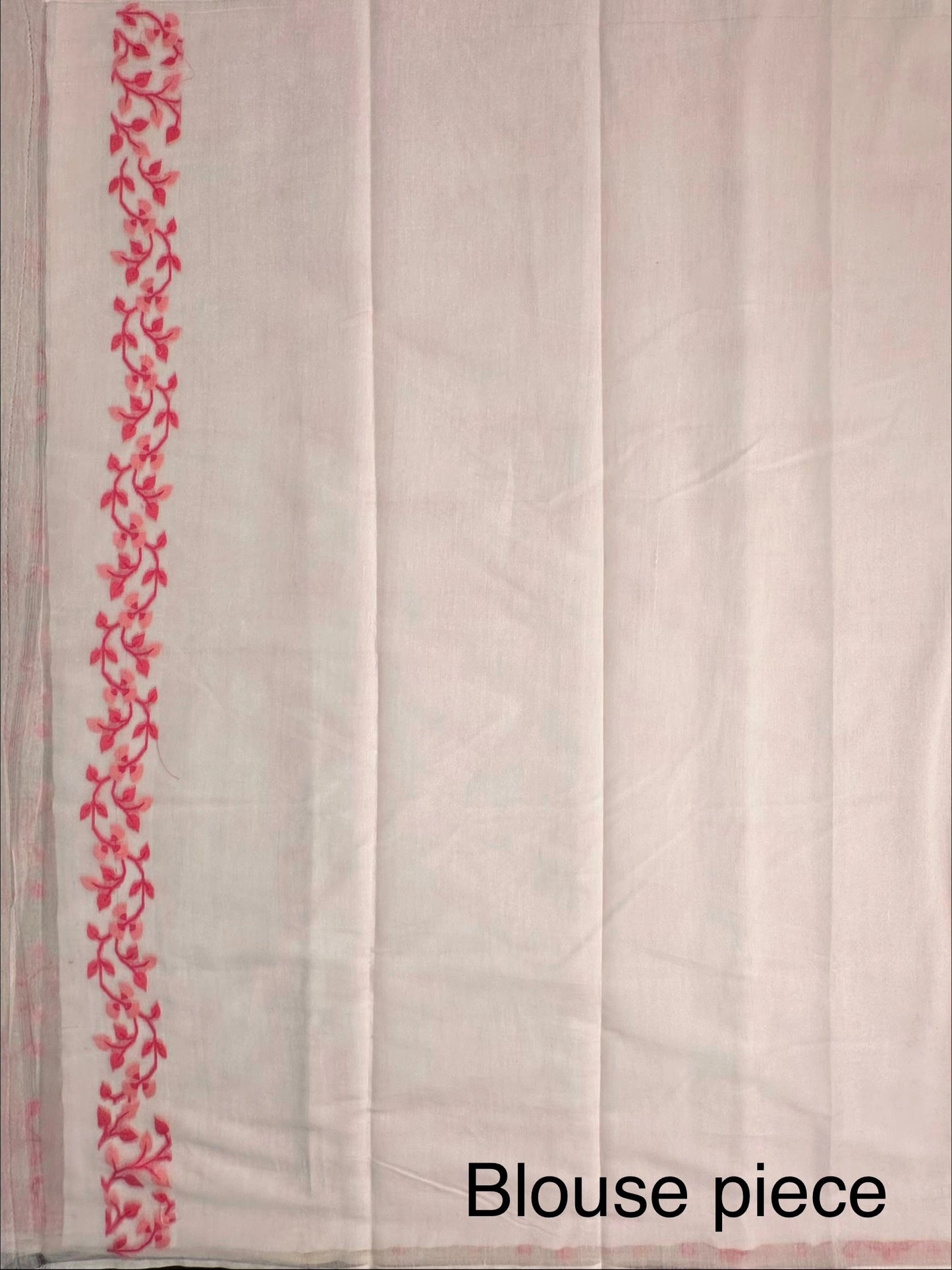 Off White-Pink Jamdani Fancy Cotton Saree