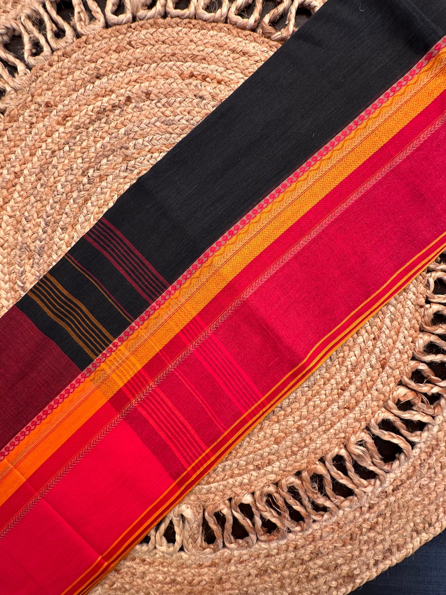 Black Piyali Bengal Cotton Saree