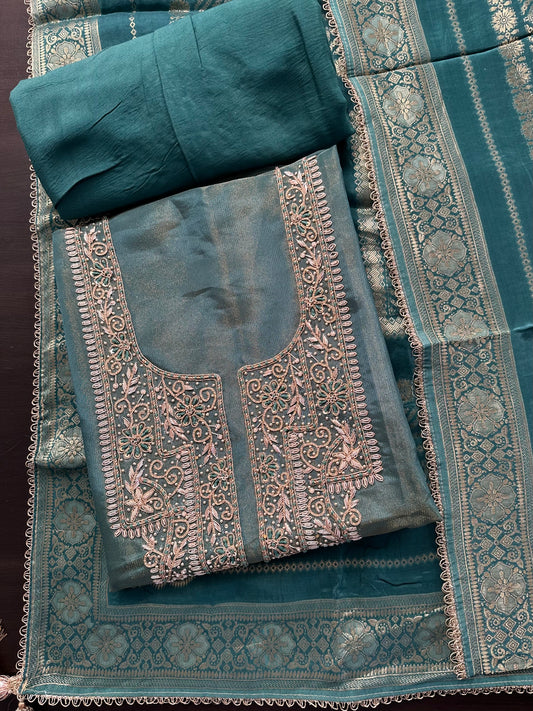Sea Green Blended Tissue Suit