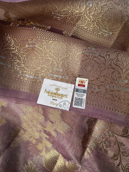 Mauve Tissue Silk Saree