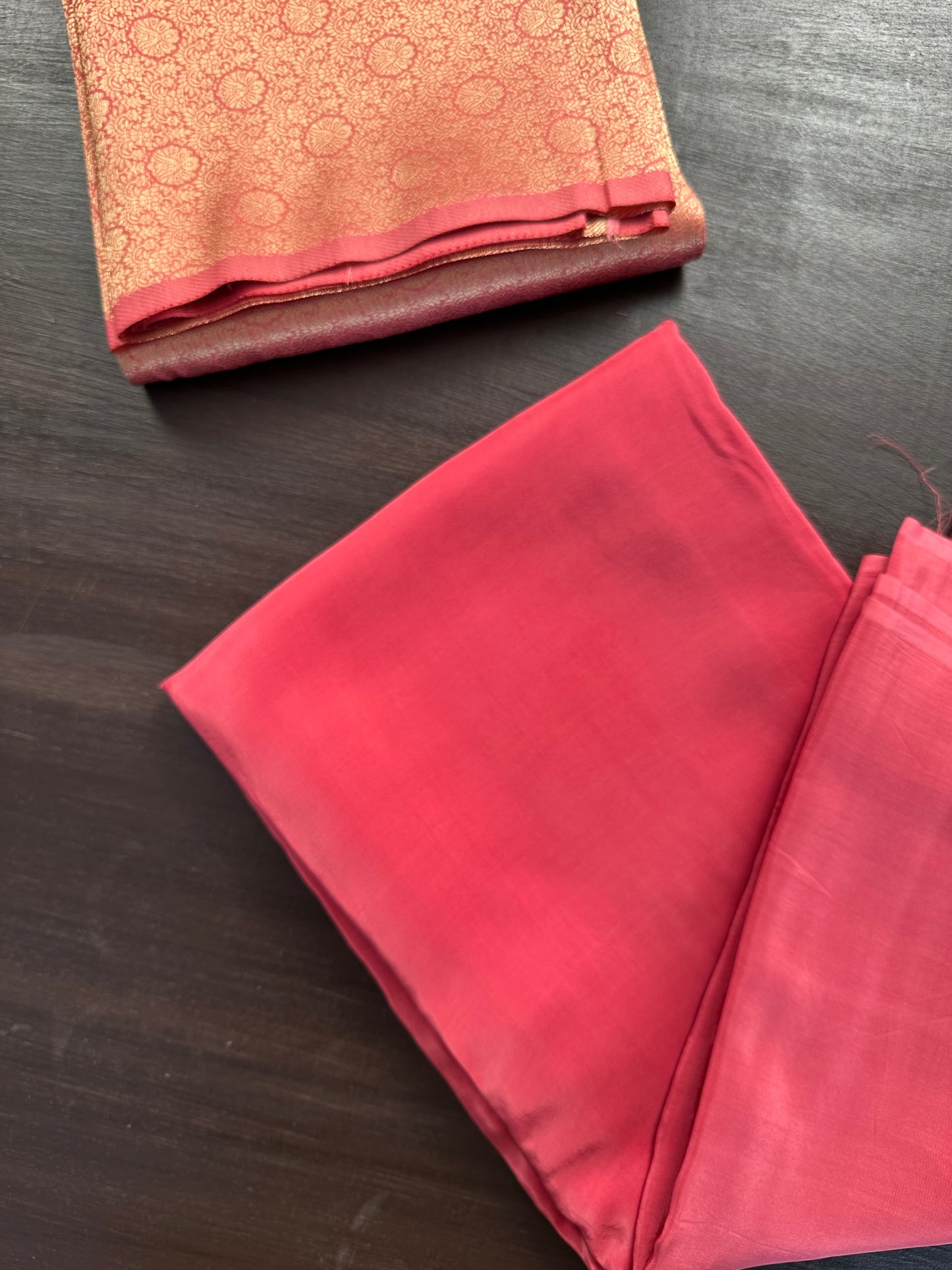 Banarasi Brocade Woven Unstitched Suit Fabric With Organza Dupatta