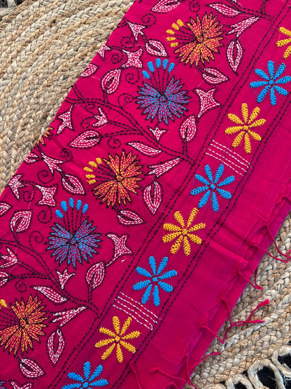 Kaantha Embroidery Cotton Saree