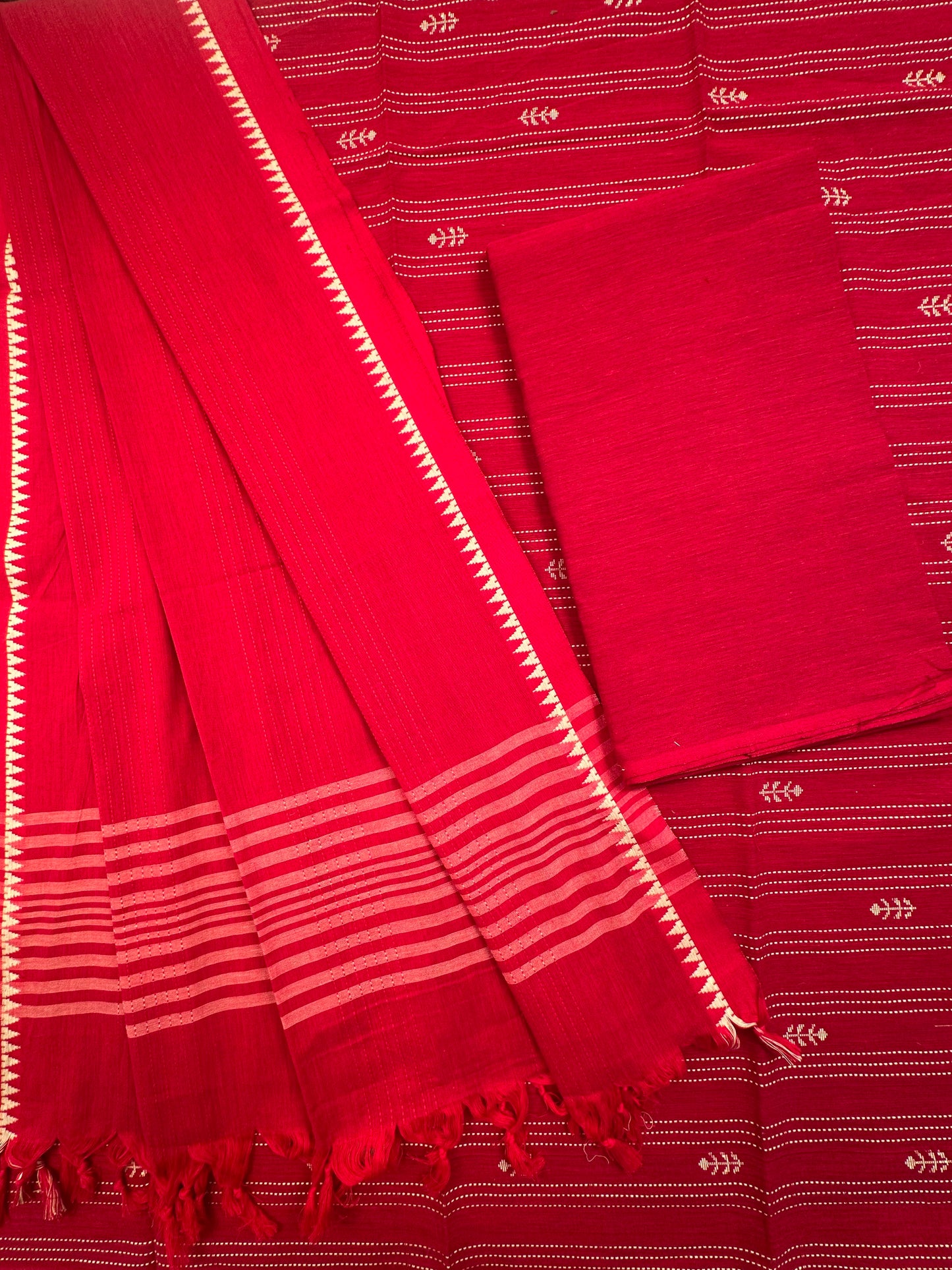 Red South Cotton 3-Piece Suit