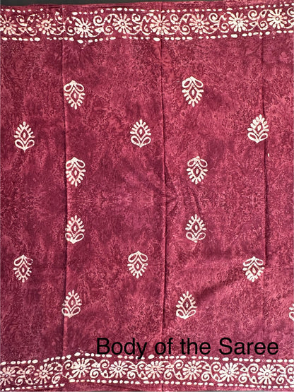 Batik Pure Cotton Saree