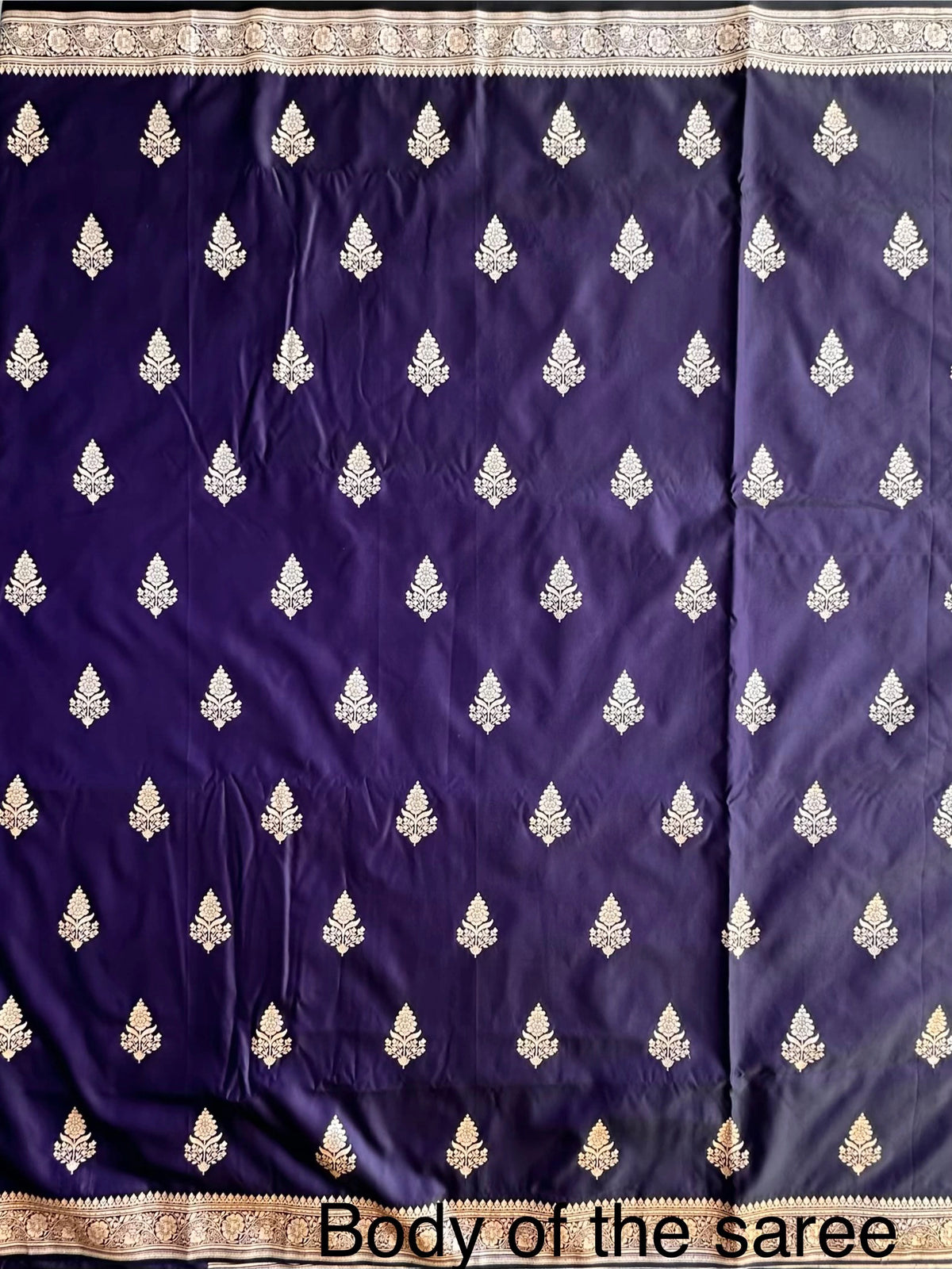 Navy Blue Banarasi Artificial Silk Saree