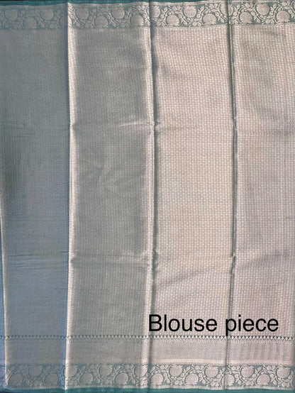 Sage Green Vartika Tissue Saree