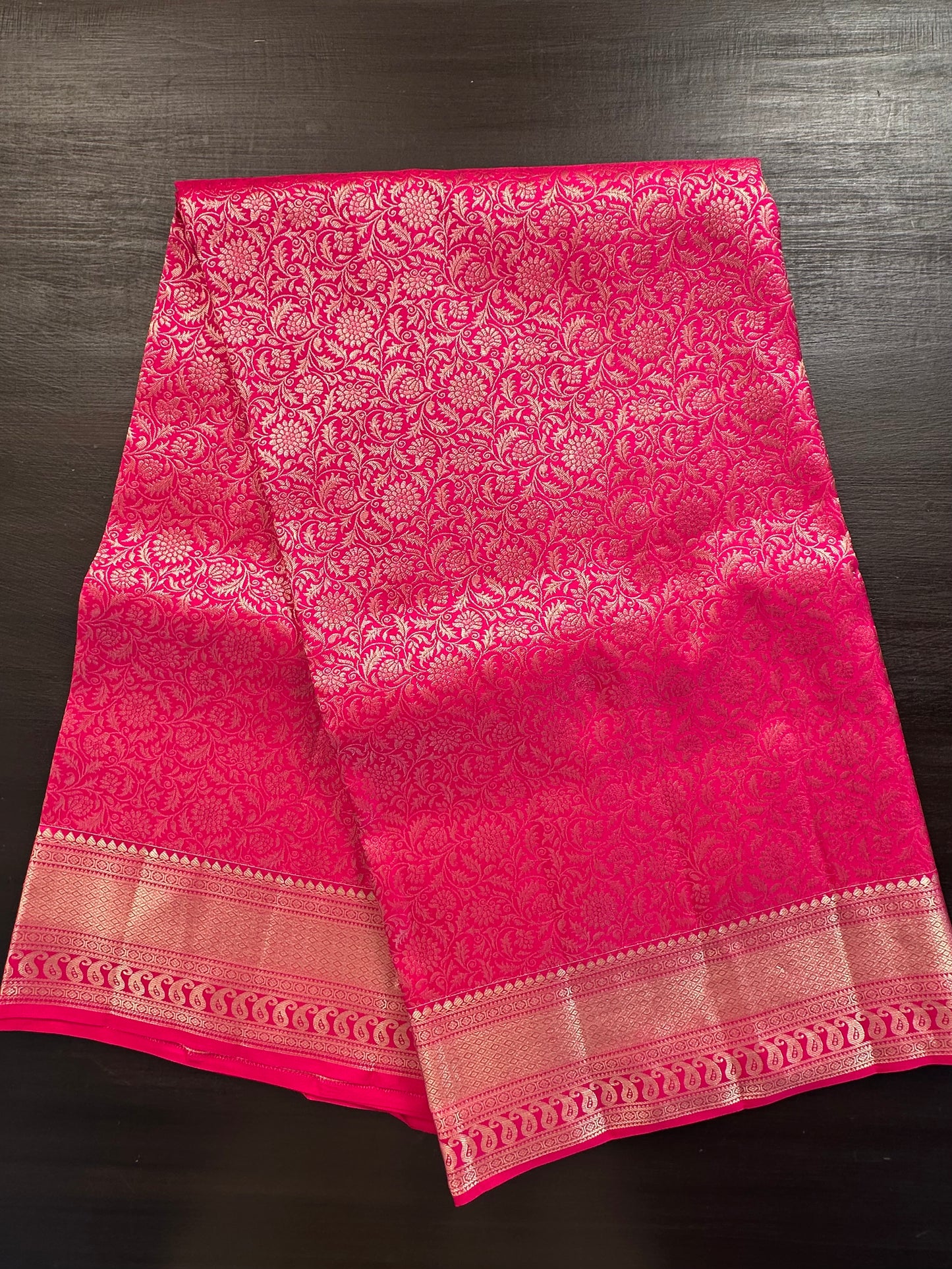 Rani  Handloom Kanjivaram Jamawar Pure Silk Saree